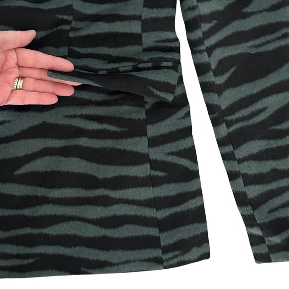 NWT Ann Taylor Zebra Print Long Double Breasted Wool Blend Blazer Size 6 - Picture 10 of 14